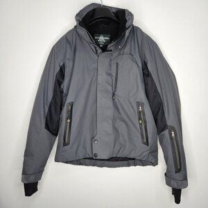 Brooks Brothers ProSport Men's Ski Snow Jacket Sz S Grey Black
